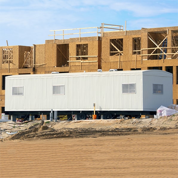 our construction trailers can be used as temporary job site offices to provide a designated workspace